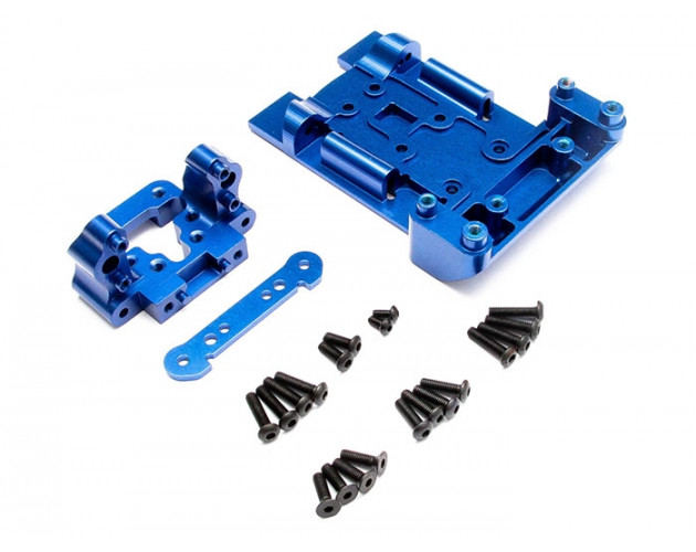 Boom Racing Torment Aluminum Suspension Arm Mount Combo with Tool  Box - 3 items Blue