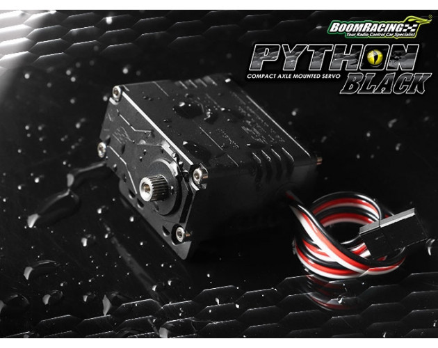 PYTHON™ BLACK BR-45WP HV Waterproof 45kg/0.11s @8.4v Axle Mounted Servo w/ Low Profile Horn