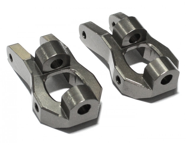 Aluminum  Caster Blocks -1 Pair Gun Metal