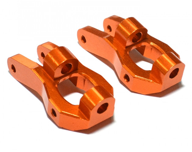 Aluminum  Caster Blocks -1 Pair Orange