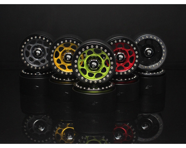 Sandstorm KRAIT™ 2.2 Aluminum Beadlock Wheels With 8mm Wideners (2) Black
