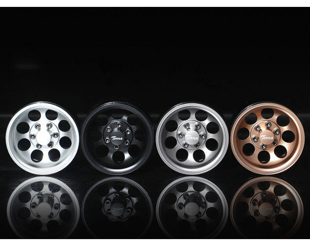 KRAIT™ 1.9 Terra Classic 8-Hole Aluminum Deep Dish Beadlock Wheels w/ XT601 Hubs (2) Black