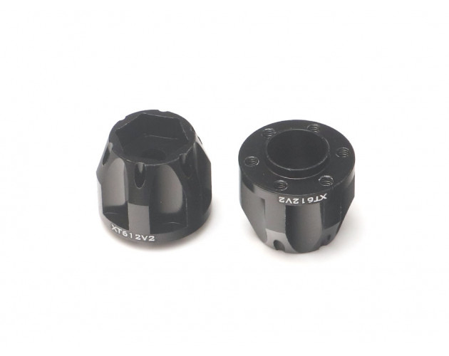 ProBuild™ XT612 V2 6-Lug Aluminum 12mm Wheel Hub Adapters 12MM Offset (2) Black