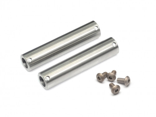 Kronik™ Axle Tubes Stainless Steel for SCX10 (2) Silver [RECON G6 The Fix Certified]