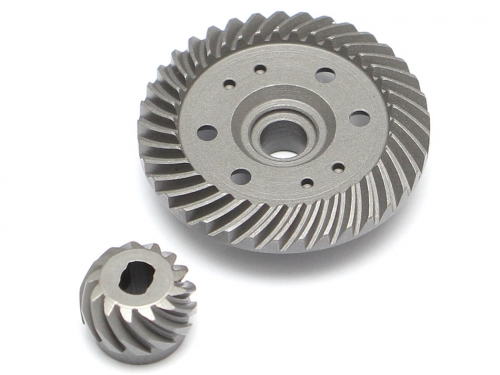 Rear Heavy Duty Steel Helical Spiral Differential Ring & Pinion Gear (37T/13T) for All Traxxas 4WD 4X4