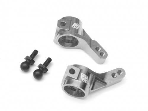 Aluminum Front Knuckle - 1 Pair Silver