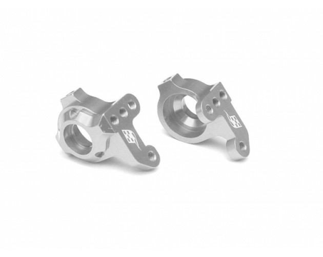 Aluminum Front Knuckles for Sakura D4 Rear & AWD Silver