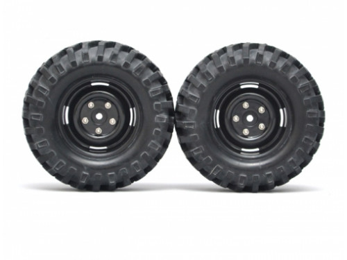 1/10 KRT Crawler Wheel & Tire Set 96MM K1 Black