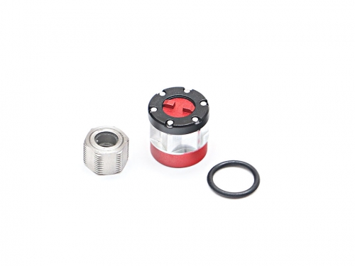 Universal Alum Wheel Center Cap - Locking Hub (1) Red (XT6 Series)