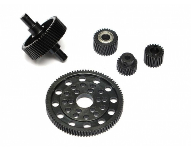 Heavy Steel Helical Pineapple Gear Set For Axial SCX10 [RECON G6 The Fix Certified] 