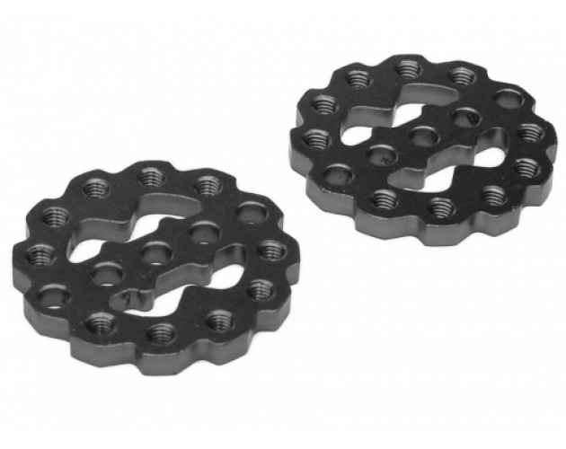 Rugged Gear Aluminum Universal Shock Ring Hoop 2Pcs Black