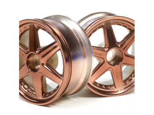 6-spoke Wheel Set (2pcs) Bronze For 1/10 RC Car (9mm Offset)