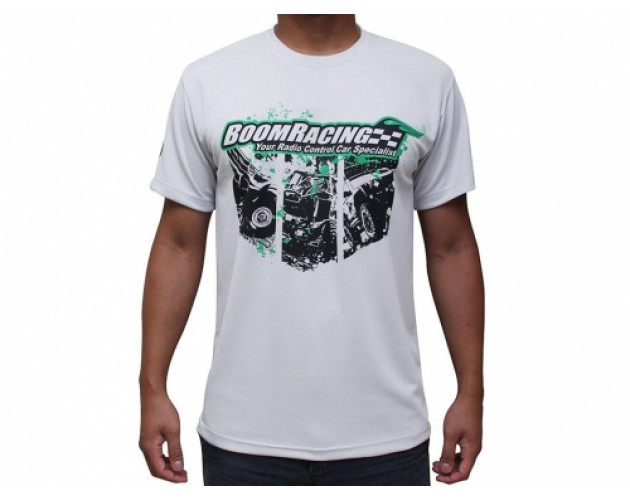 Boomracing Teamwear Round Neck T-shirt L (White)